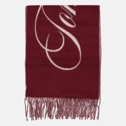 Tommy Hilfiger Script logo sjaal deep rouge
