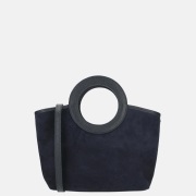Charm London handtas suede donkerblauw