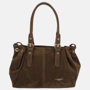 Flora & Co Suedine schoudertas chocolat