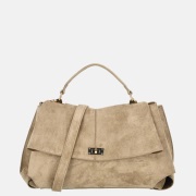 Firenze Suedine handtas dark taupe