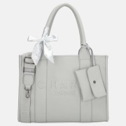 Charm London Debossed shopper M lichtblauw