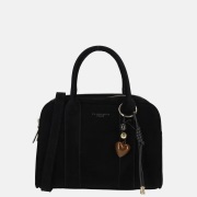 Flora & Co handtas bowling suedine noir