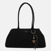 Flora & Co schoudertas suedine noir