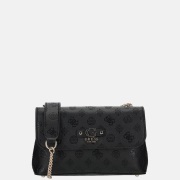 Guess Dita convertible flap crossbody tas Black Logo