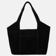 Hide & Stitches Brazos suede shopper L zwart