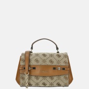 Guess Melinda top handle flap handtas latte logo