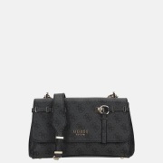 Guess Leona convertible crossbody tas flap coal logo