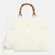 Emily & Noah Joelle summer vibes handtas canvas bambo ecru