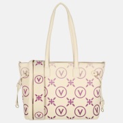 Valentino Bags Samba Re shopper print ecru/rosa