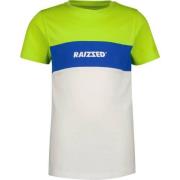 Raizzed T-shirt wit/geel/blauw Jongens Stretchkatoen Ronde hals Meerkl...