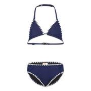 29FT triangel bikini donkerblauw Meisjes Polyester Effen - 128-134