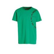 Me & My Monkey T-shirt Milan met printopdruk groen Jongens Katoen Rond...