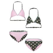 Shiwi reversible triangel bikini zwart/roze Meisjes Polyester Stip - 9...