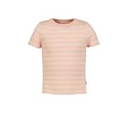 Garcia gestreept T-shirt zalm/wit Oranje Meisjes Stretchkatoen Ronde h...