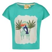 Me & My Monkey T-shirt met printopdruk turquoise Blauw Meisjes Viscose...