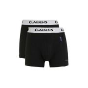 Claesen's boxershort - set van 2 zwart/wit Jongens Stretchkatoen Effen...