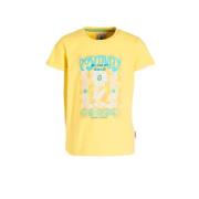 Me & My Monkey T-shirt Marit met printopdruk geel Meisjes Stretchkatoe...