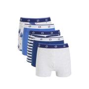 Little Label boxershort van biologisch katoen - set van 5 blauw/lichtg...