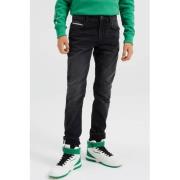 WE Fashion Blue Ridge slim fit jeans black denim Zwart Jongens Stretch...