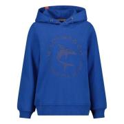 Wildfish hoodie met printopdruk hardblauw Sweater Printopdruk - 104