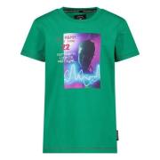 Me & My Monkey T-shirt met printopdruk groen Jongens Katoen Ronde hals...