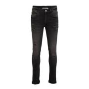 Raizzed skinny jeans Tokyo Crafted met slijtage vintage black Zwart Jo...