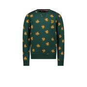 TYGO & vito sweater Jesse met all over print donkergroen All over prin...