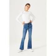 Garcia high waist flared jeans 575 medium used Blauw Meisjes Denim Eff...