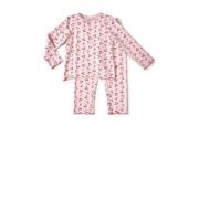 Little Label pyjama met all over print roze Meisjes Stretchkatoen Rond...