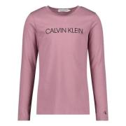 Calvin Klein longsleeve van biologisch katoen paars Logo - 176