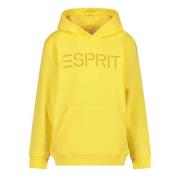ESPRIT hoodie met logo geel Sweater Logo - 128 | Sweater van ESPRIT