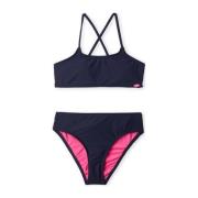 O'Neill crop bikini Essentials donkerblauw/roze Meisjes Gerecycled pol...