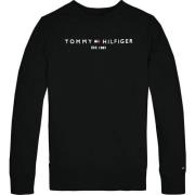 Tommy Hilfiger unisex sweater met logo zwart Logo - 74