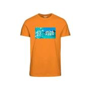 JACK & JONES JUNIOR T-shirt JORBOOSTER met printopdruk oranje Jongens ...