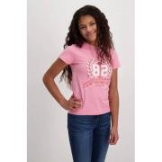 Cars T-shirt PIRRY met printopdruk roze Meisjes Katoen Ronde hals Prin...