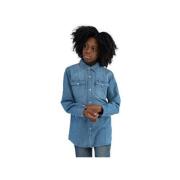 Levi's Kids denim overhemd Barstow western vintage stone Blauw Effen -...