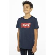 Levi's Kids T-shirt Batwing met logo donkerblauw Jongens Katoen Ronde ...