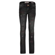 Vingino skinny jeans Amia black vintage Zwart Meisjes Stretchdenim Eff...