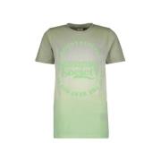 Vingino T-shirt Hollis met printopdruk lichtgroen/kaki Jongens Katoen ...