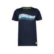 Vingino T-shirt HECCOS met logo donkerblauw Jongens Katoen Ronde hals ...