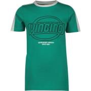 Vingino T-shirt met logo groen Jongens Katoen Ronde hals Logo - 92