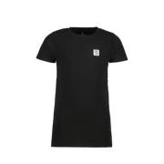 Vingino T-shirt zwart Jongens Stretchkatoen Ronde hals Effen - 134/140