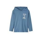 NAME IT KIDS longsleeve NKMLAIKOS van biologisch katoen middenblauw Ba...