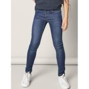 NAME IT KIDS skinny jeans NKFPOLLY dark blue denim Blauw Effen - 92