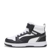 Puma Rebound v6 Mid V6 Mid sneakers wit/zwart Jongens/Meisjes Imitatie...