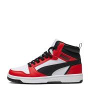 Puma Rebound v6 Mid V6 Mid sneakers wit/rood/zwart Jongens/Meisjes Imi...