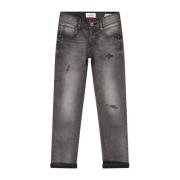 Vingino slim fit jeans Danny black denim Grijs Jongens Katoen - 98