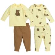 Meyco pyjama Teddy Bear - set van 2 Soft Yellow Geel Jongens/Meisjes K...