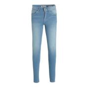 Vingino skinny jeans Bianca medium blue denim Blauw Meisjes Katoen Eff...