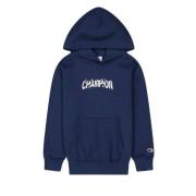 Champion hoodie met backprint donkerblauw/wit Sweater Jongens Katoen C...